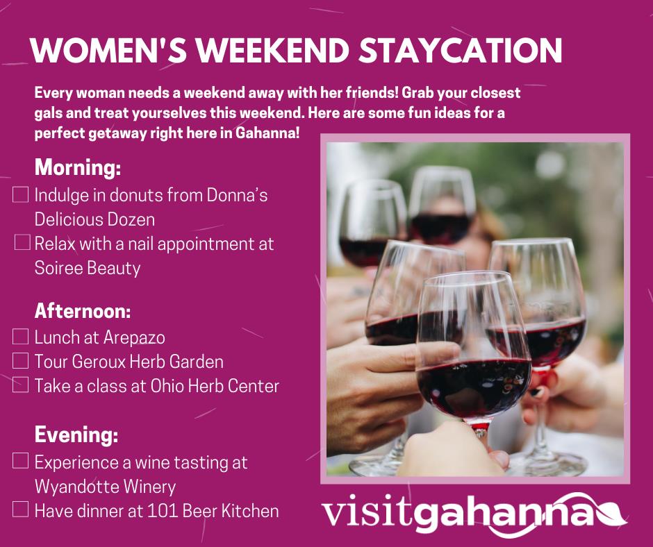 Visit Gahanna Staycation For Women